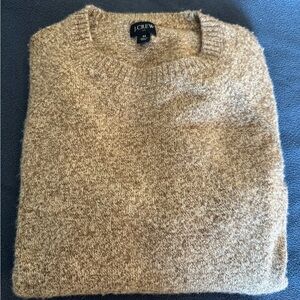 J. Crew Men's Crewneck Sweater in Heathered Tan